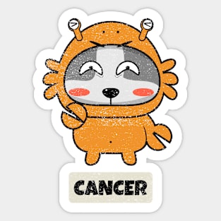 Funny Zodiac Baby Cancer Sticker